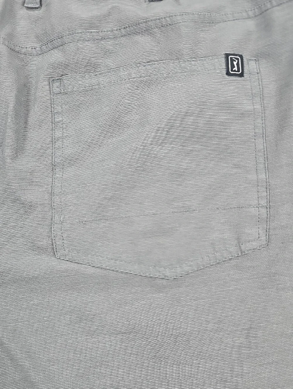 PGA Tour Mens Gray Micro Stripe Golf Pants 40x30 Performance Stretch 5-Pocket